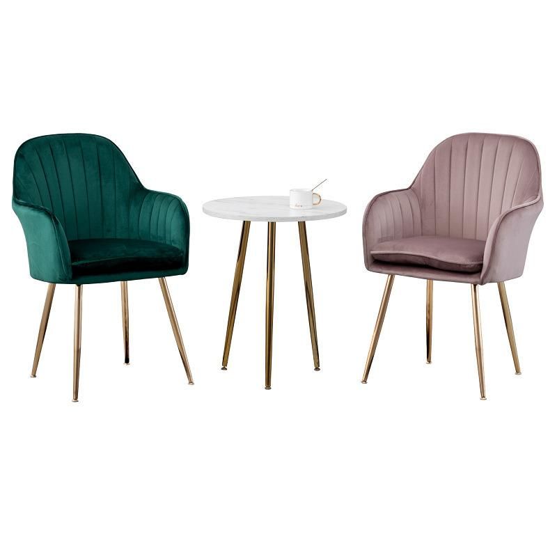 High Modern with Headrest Plastic Metal Dining Chair with Armrests