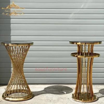 Round Durable Fashion Stainless Steel Wedding Event Dining Table