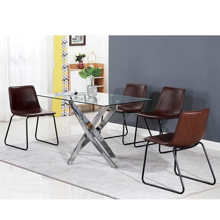 Modern Home Living Room Furniture Table Square Dining Chair Table