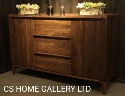 New Design Modern Living Room Dining Room Walnut Wood Sideboard Wooden Sideboard