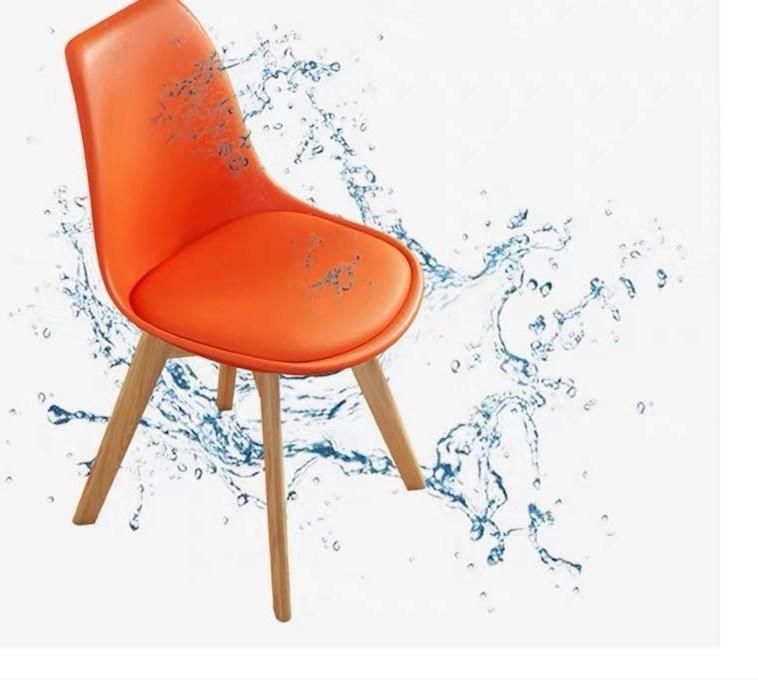 Factory Cheap High Back PU Leather Plastic Chairs with Cushion