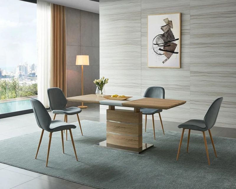 2021 Factory Best Seller Okay Furniture Dining Room Table Sets Extenstion Dining Table with MDF+Glass