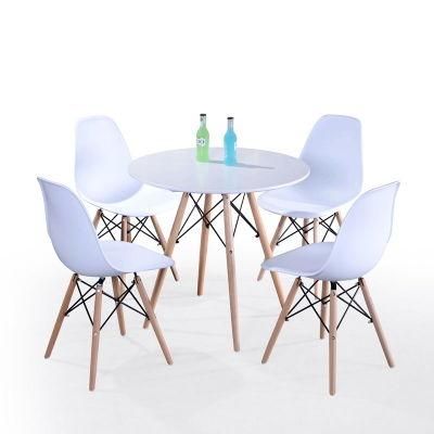 Cheap White Wooden MDF Hotel Restaurant Furniture Sets Dining Room Table for Coffee Shop