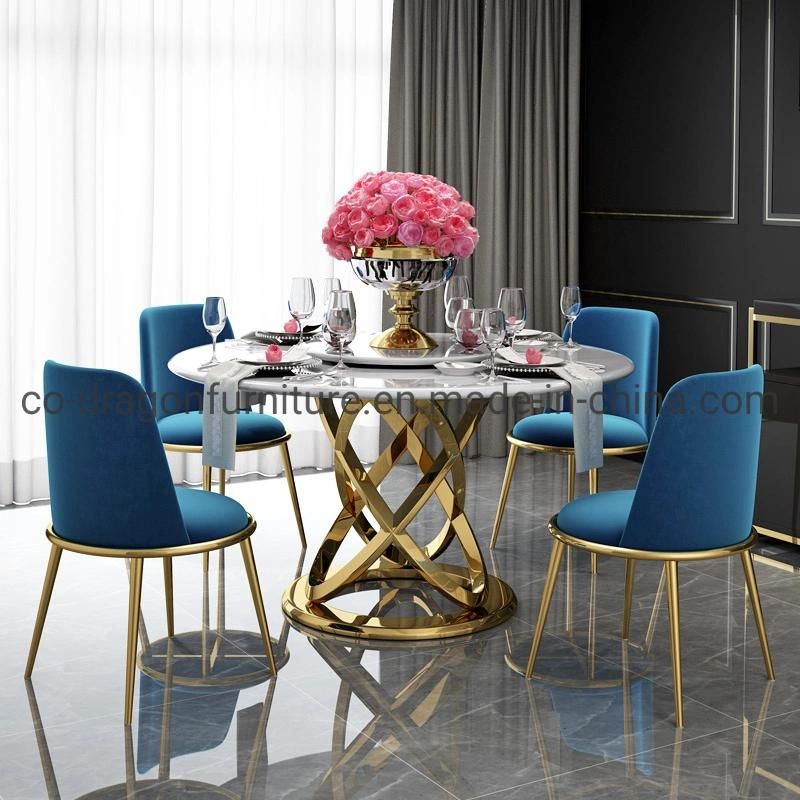 2021 New Design Dining Furniture Round Dining Table with Top