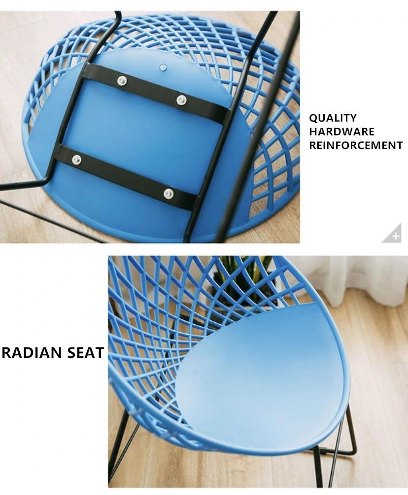 PP Plastic with Metal Legs Modern Home Furniture Dining Chair