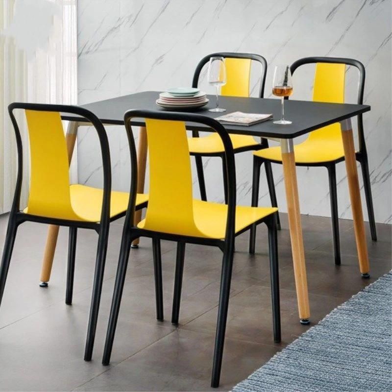 Black and White Dining Chairs Modern New Design Plastic Outdoor Garden Chair Restaurant Dining Chair Living Room Chair