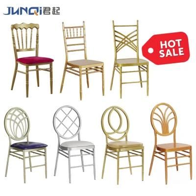 Modern Stackable Metal Resin Hotel Restaurant Wedding Banquet Chiavari Dining Chair