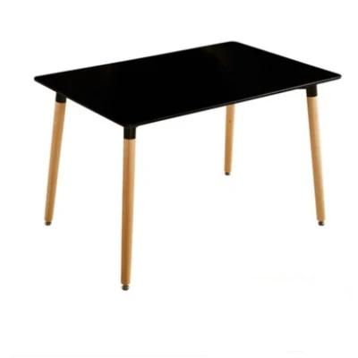 Wholesale Modern MDF Wooden Legs Chairs Black Elegant Modern Dining Table