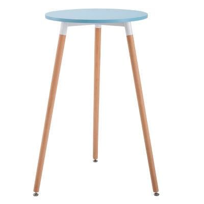 D60cm Bar Table Nordic Rustic Classic High Table Modern Wooden Antique Small Round Bar Table