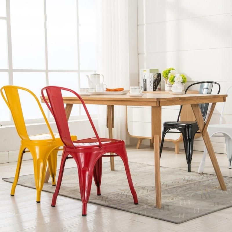 Wholesale Stackable Vintage Industrial Silla Tolix Cheap Kitchen Metal Dining Chairs