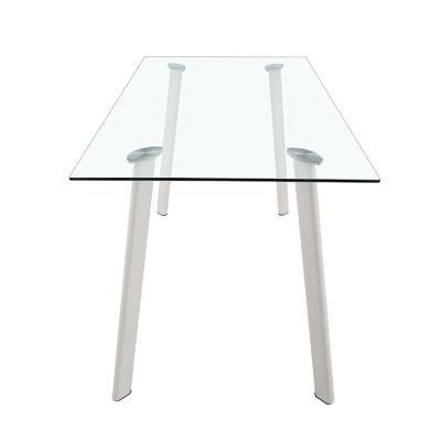 Modern Glass Top Dining Room Table and Chair