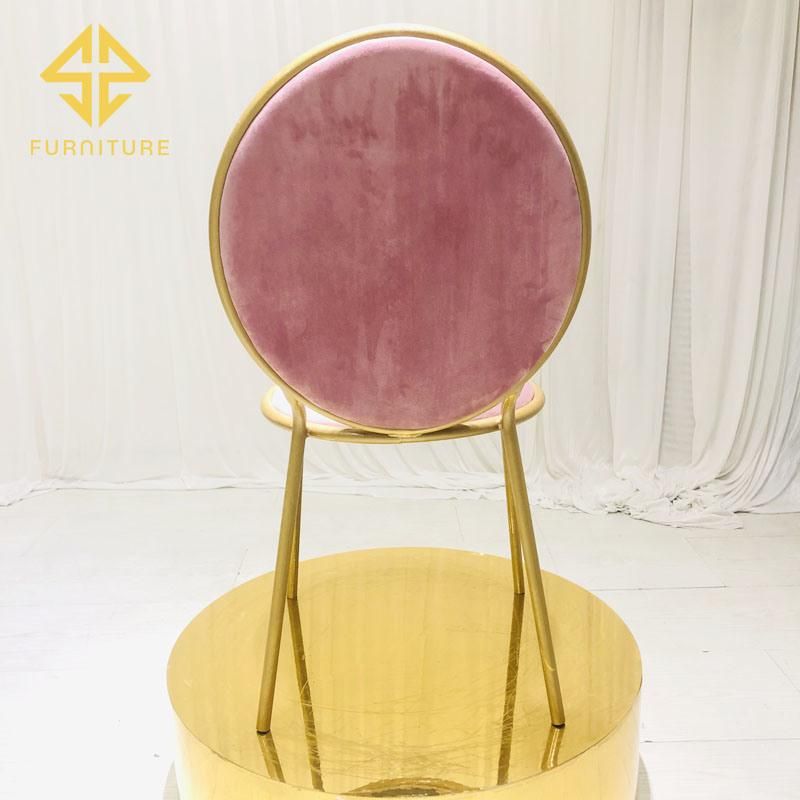 2020hot Supply Wedding Bride Chair with Pink Velvet