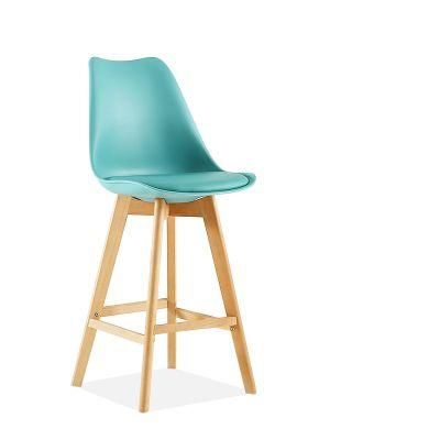 Custom Wholesale Modern Solid Wood Dining Bar Stools Ash Beech High Chair