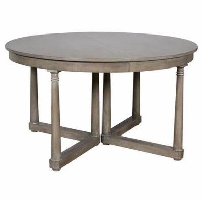 Kvj-Rr17 Reclaimed Wood Round Rustic Vintage Dining Table