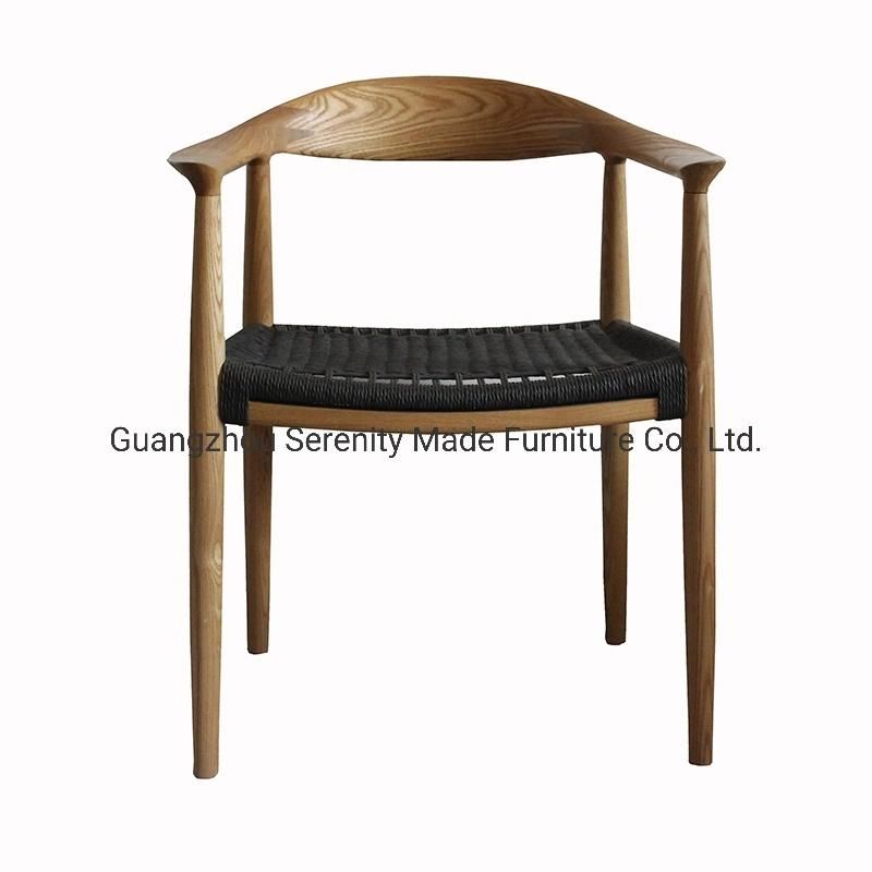 Classical Design MID Centry Wooden Rope Woven Restaurant Chair