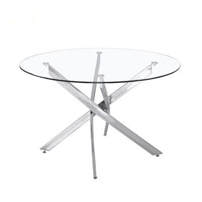 Modern Design 8mm Glass Surface Dining Table with Low Price