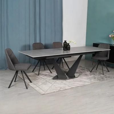 Nordic Modern Simple Dining Table Set Post-Modern Minimalist Household Dinner Table Light Luxury Marble Dining Table