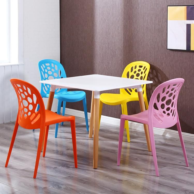 Sillas Huecas De Plastico PARA Comedor Conjunto De Muebles De Comedor Mesa De Comedor Sillas De Cena Color Rosa Chair