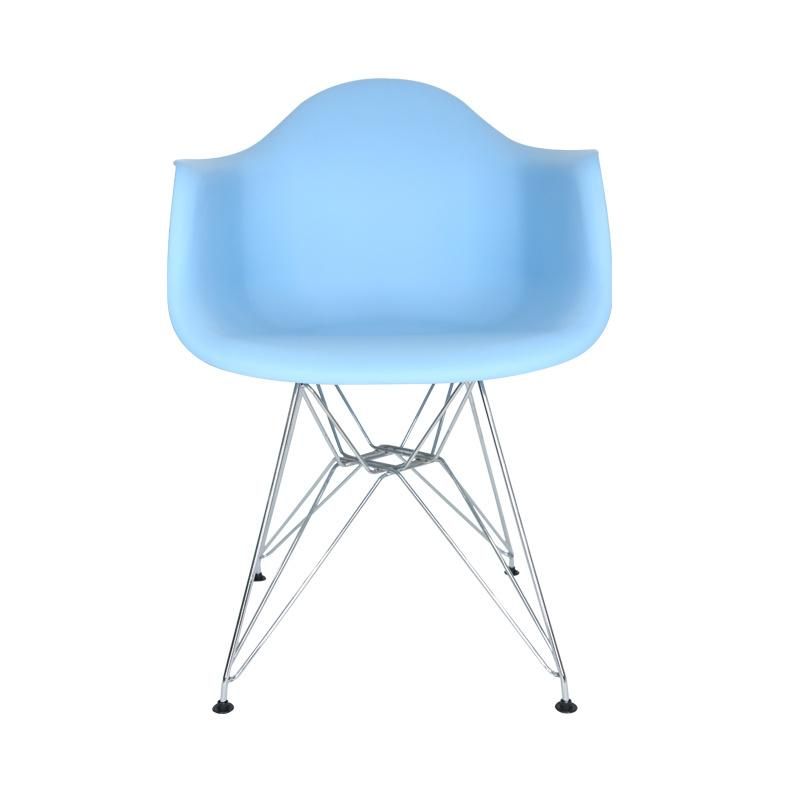 Popular Metal Leg PP Plastic Modern Leisure Dining Chair