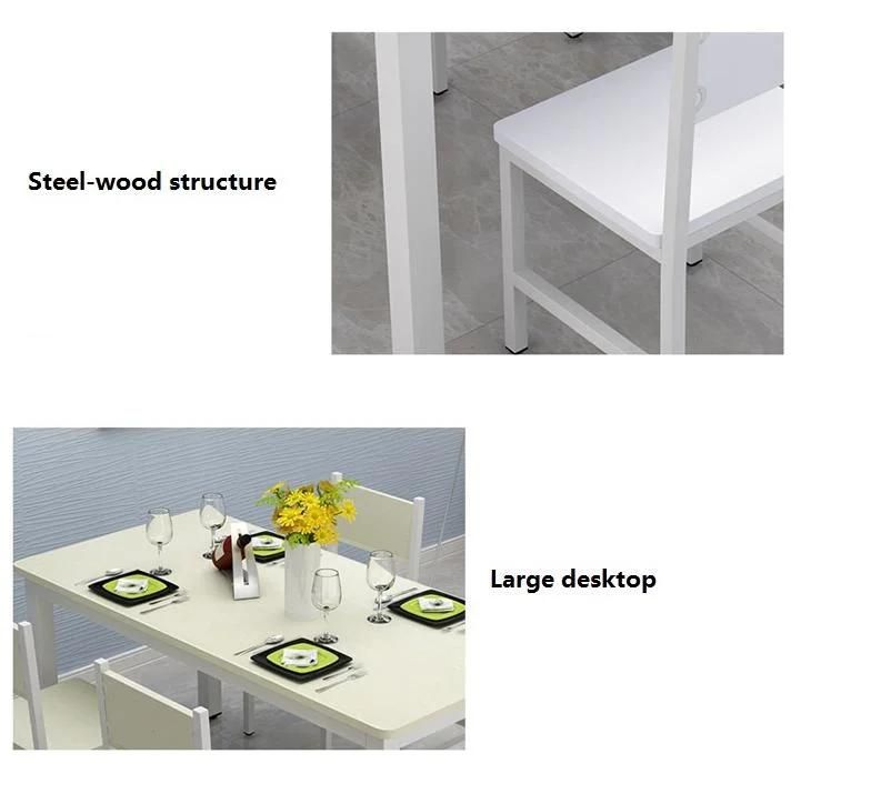 Stylish, Simple and Affordable Restaurant with Wooden Table and Four Chairs