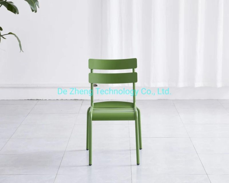 Colorful Aluminum Frame Vintage Industrial Garden Toledo Armless Chair