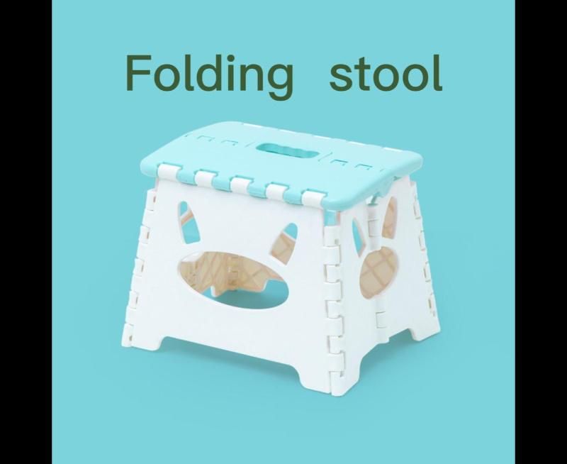 Portable Collapsible Stools Plastic Small Foldable Folding Step Stool with Handle for Kids and Adults