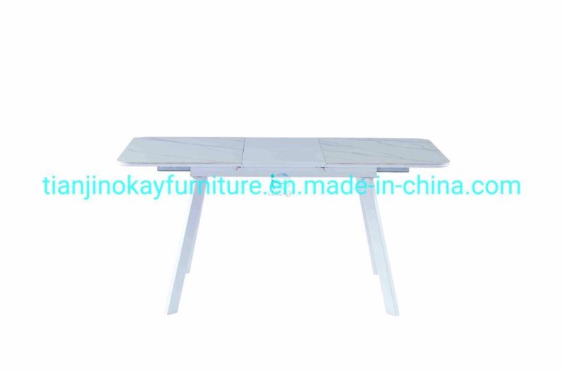 Hot Selling Furniture Restaurant Marble Top Dining Table Rectangular Dining Table Ceramic Top Dining Table