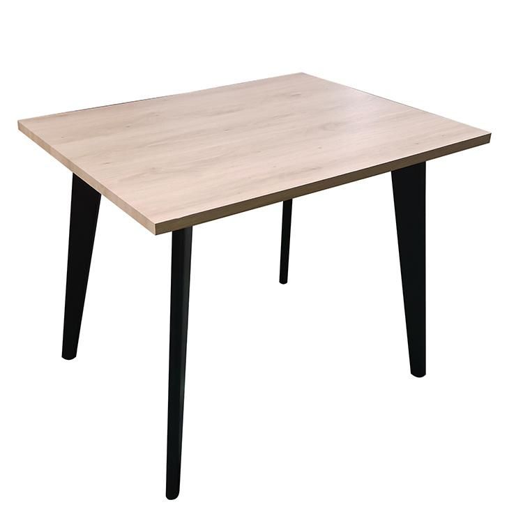 Modern MDF Nordic French Italian Oak Wood Dinning Dining Table for Dining Room with Iron Leg Heat Tansfer or spray Painting