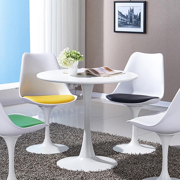 European Creative White Plastic Bar Chair Upholstered Metal Base Simple Bar Cafe Chair Bar