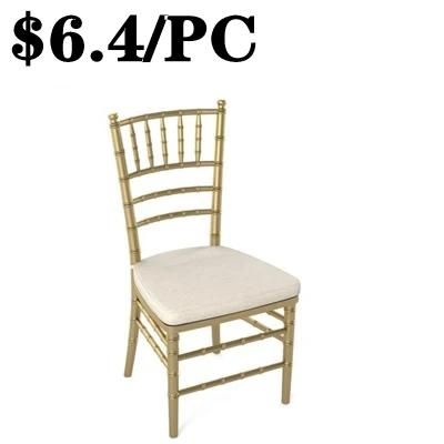 Stackable Metal Banquet Wedding Restaurant Dining Gold Chiavari Tiffany Chair