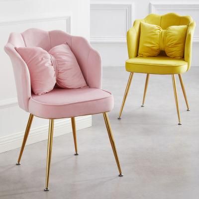 Upholstered Nordic Cheap Indoor Home Furniture Gold Velvet Modern Luxury Restaurant Dining Chair