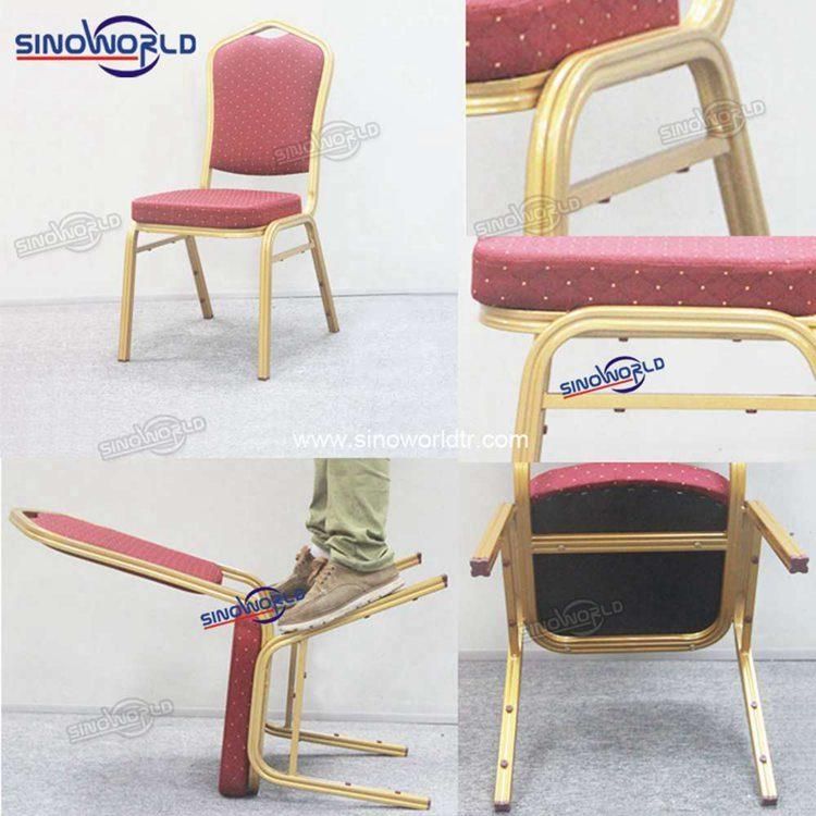 High Quality Luxury Iron Metal Restaurant Dining Wedding Hotel Banquet Chair