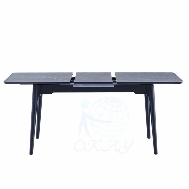 Italian Light Luxury Ceramic Dining Table Simple Marble Small Family Rectangular Wooden Dining Table