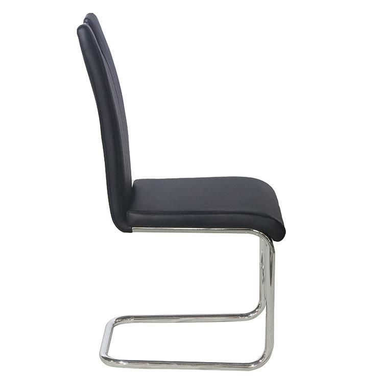 Modern Wholesale Bazhou Living Room Home Furniture Restaurant PU PVC Bow Shape Dining Chairs