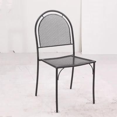 American Market Oval Back Restaurant Grilled Stacking Steel Mesh Iron Chair