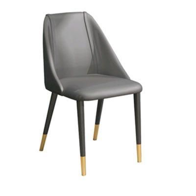 Modern Cheap Simple Design Cafe Leather PU Dining Chair Black for Chair Dining Room Furniture Made in China