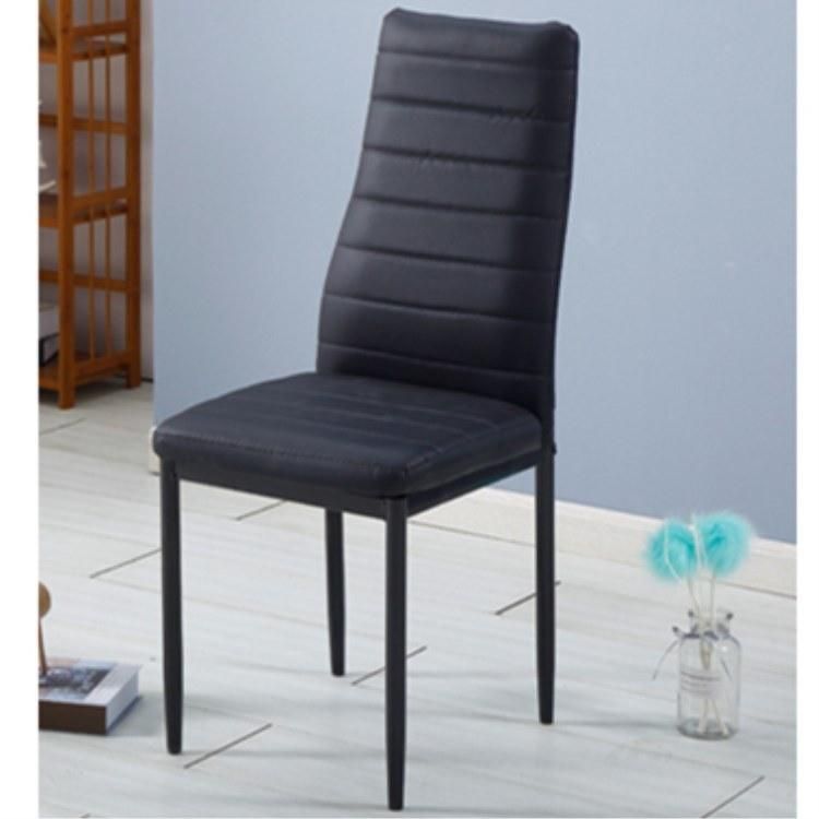 Single Modern Bedroom Chairs Hotel Leisure Chair Milano 4 Legged PU Leather Dining Chair