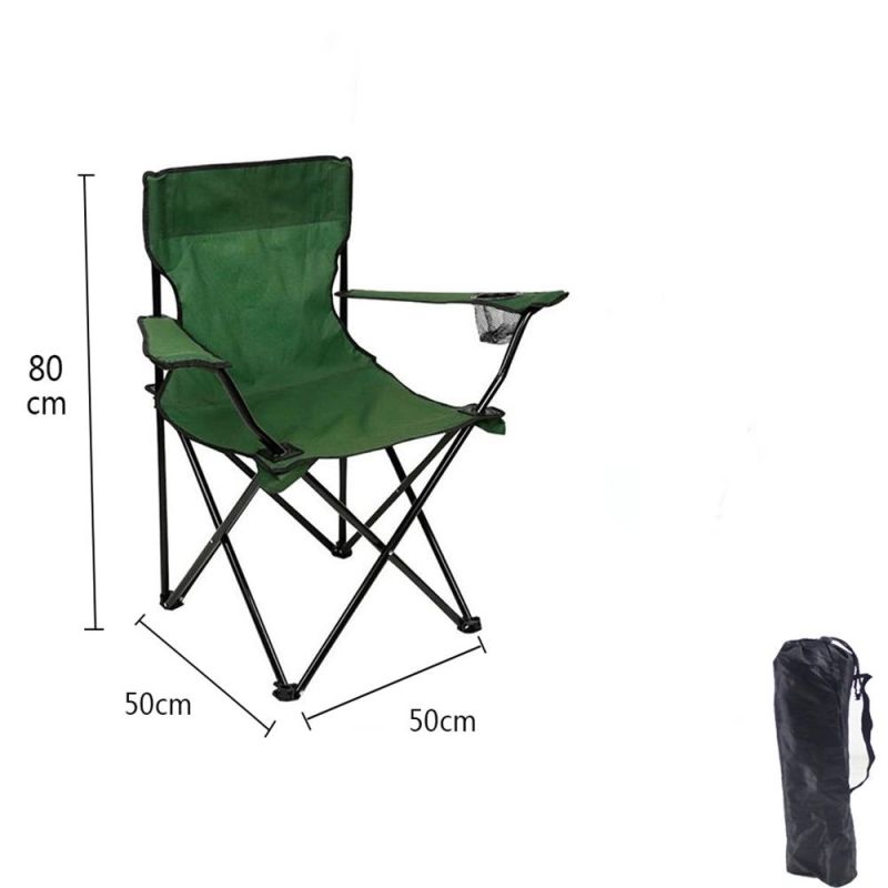 Folding Camping Chairs Outdoor Fishing Chairs with Armrests and Cup Holder High Back Stable Structure Wyz19166