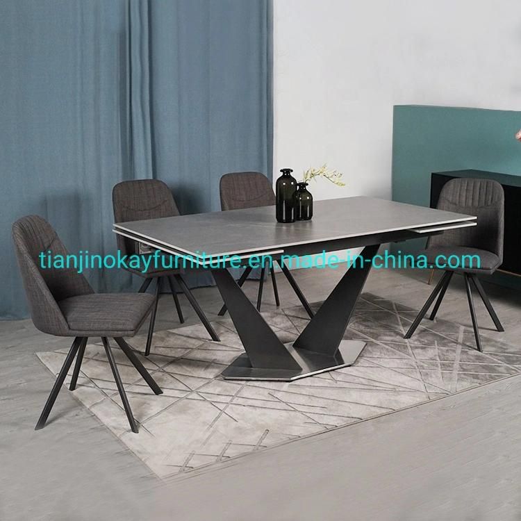 Nordic Modern Simple Dining Table Set Post-Modern Minimalist Household Dinner Table Light Luxury Marble Dining Table