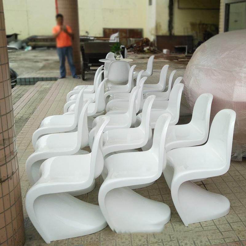 S Shape Free Sample Colored PP Modern Cheap Wholesale Monoblock Seat Heavi Duti Stackable Ergonom Plastic Chair Green