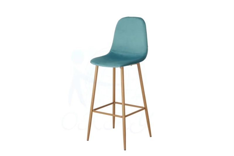 Simple Bar Chair with Velvet fabric