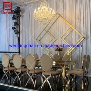 Events Rental Companies Gold Stainless Steel Dining Chair Set