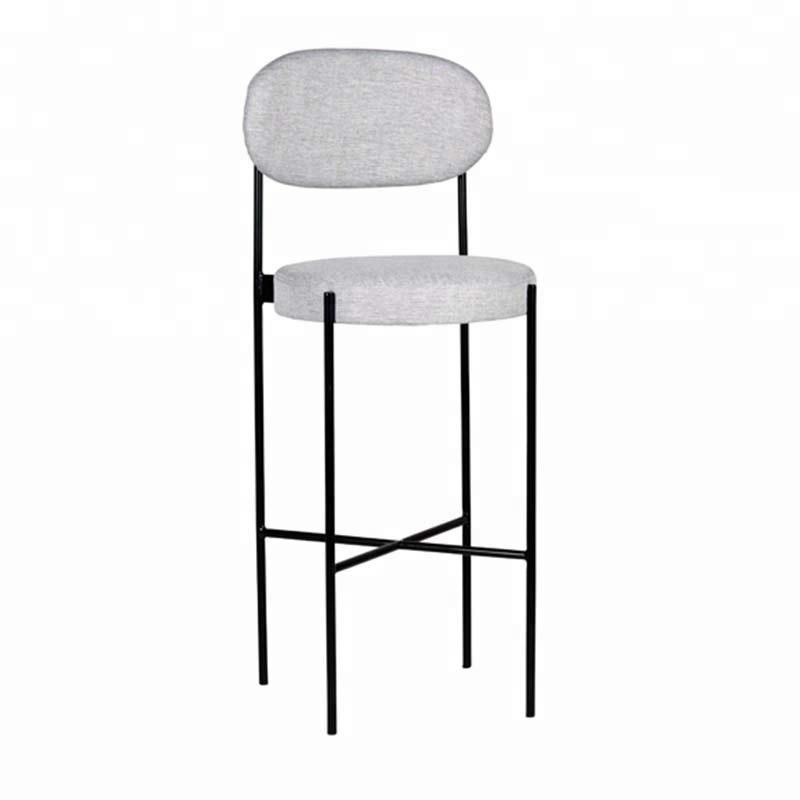 Modern Hotel Furniture Velvet Upholstered Dining Chair with Steel Legs