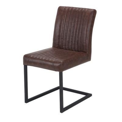 Fashionable PU Leather Chrome Dining Chair