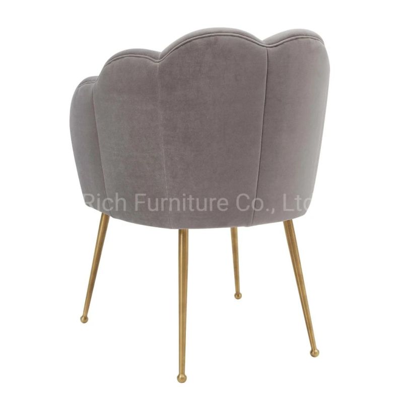 Modern Home Furniture Restaurant Furniture Velvet Golden Dining Chair