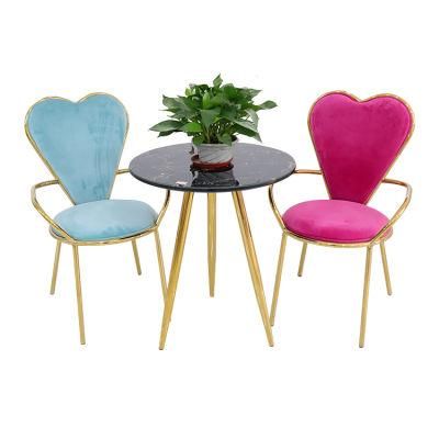 Wholesale Home Furniture Modern Leisure Coffee Cafe Chair Restaurant Pink Velvet Dining Chair