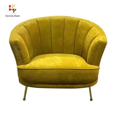 Upholstered Luxury Modern Reflexology Tufted Shell Velvet Lounge Seating Chair