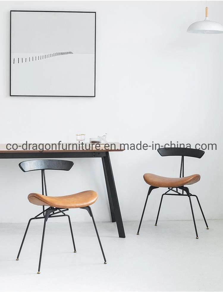 Hot Sale Steel Coffee Chair with Leather for Dining Furniture