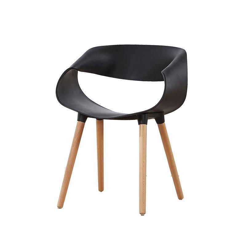 New Design Wooden Wedding Banquet Restaurant Armless Backrest Plastic Chair