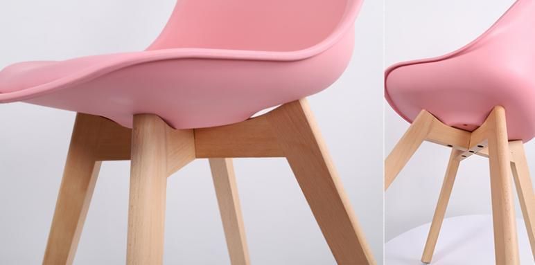 Minimalist Furniture PP+Wood Chairs Pink Chair Scandinav Dining Chair